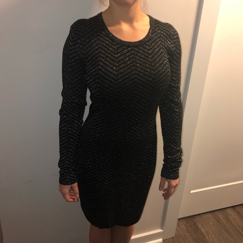 Express black long sleeve sweater dress